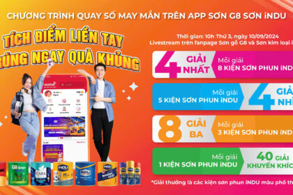 Kết Quả Quay Thưởng Tháng 8 “Tích Điểm Liền Tay – Trúng Ngay Quà Khủng” Của App Sơn G8 Sơn Indu