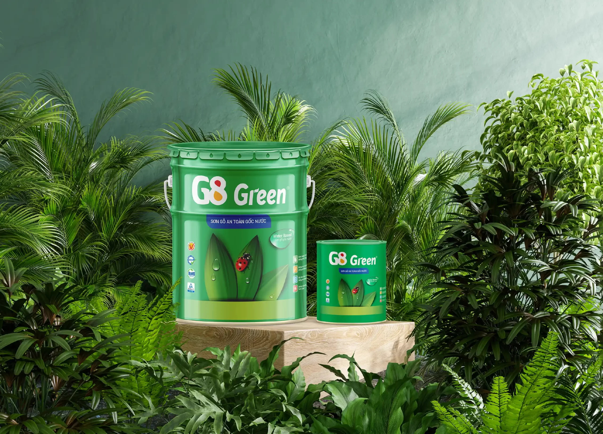 Sơn gỗ an toàn gốc nước 2K G8 GREEN